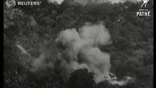 RAF dive bombers attack Japanese positions (1945)