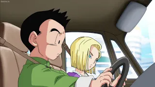 Krillin and Android 18 stuck in traffic