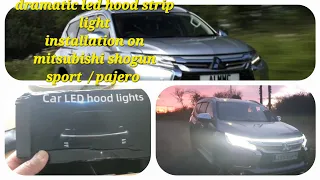 daytime running led strip lights installation on mitsubishi shogun sport/pajero UK 🇬🇧