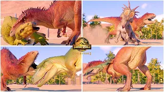 Apex Predator Carcharodontosaurus VS All Dinosaurs Killing Animations 🦖 Jurassic World Evolution 2