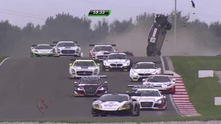 Enge's massive accident, BlancPain GT Series 2014 at Slovakia Ring