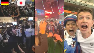 Crazy Japan Fan Reactions To 2-1 Goal And Win Against Germany In The World Cup 2022