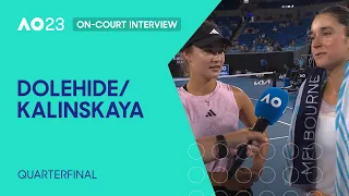 Dolehide/Kalinskaya On-Court Interview | Australian Open 2023 Third Round