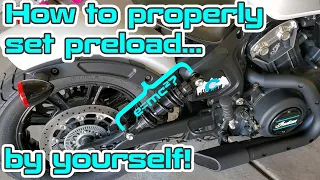 How to set preload the right way, by yourself on an Indian Scout Bobber. Is it worth the effort?