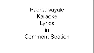 Karaoke Pachai vayale eluchi song