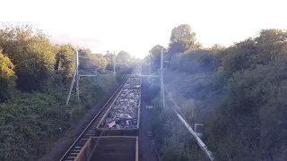 EX-EWS Class 66 Scrap Train accelerating out of Swindon - THRASH