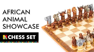 African Animal Chess Sets Showcase