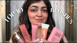 TOP 10 BLUSHES | Drugstore & High end 🎀