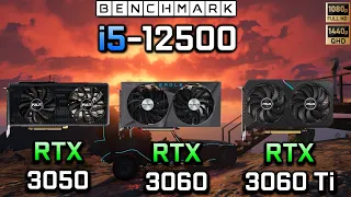 Intel i 5 12500 + RTX 3050 vs RTX 3060 vs RTX 3060 Ti // Benchmark // Test in 6 Games