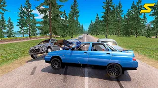 GTA 4 Car Crashes - Crash Testing Real Car Mods Ep.20