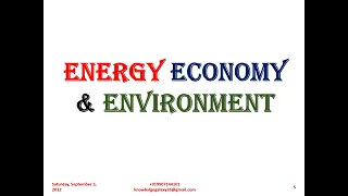 ENERGY ECONOMY & ENVIRONMENT