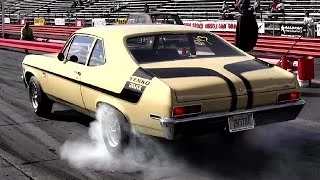 Rare Yenko Nova vs Supercharged Studebaker Challenger R3 - 1/4 mile Drag Race Video - Road Test TV ®