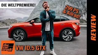 VW ID.5 GTX im Test (2022) Weltpremiere des Elektro SUV-Coupé mit 299 PS & Allrad! ♥️ Review | Preis