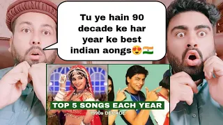 Top 5 Songs Each Year || 1990s Decade || Pakistani Reaction