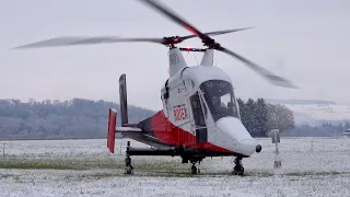 K-MAX Intermeshing Rotors Helicopter Startup & Takeoff