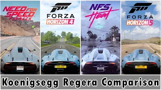 NFS Payback vs Forza Horizon 4 vs NFS Heat vs Forza Horizon 5 | Koenigsegg Regera | Comparison