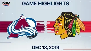 NHL Highlights | Avalanche vs Blackhawks – Dec. 18, 2019