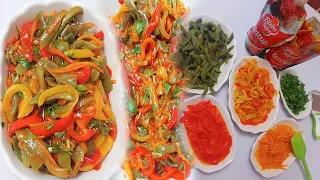 Green bean salad with ketchup / preparation