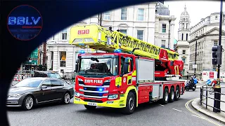 Brand New 64m Turntable Ladder Plus Police and Ambulance Responding Compilation