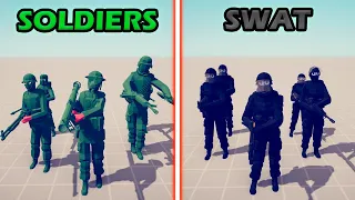 TOY SOLDIERS TEAM vs SWAT TEAM - Totally Accurate Battle Simulator | TABS