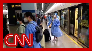 Watch Shanghai residents race to get out after months of lockdown