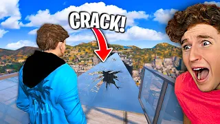 I Walked Over CRACKED GLASS BRIDGE In GTA 5.. (Mods)