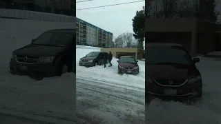 Stuck in Toronto Snowstorm 🇨🇦 #shorts #stuck #snow