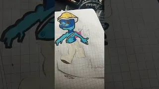 dibujo de smurf cat