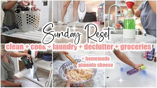 ✨🤍SUNDAY RESET  Whole House Clean + Declutter + Grocery Haul  Cleaning Motivation