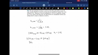 Manipulating Chemical Equations to Solve for Kc