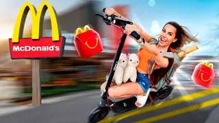 I DROVE MY SCOOTER in MCDONALDS DRIVE THRU *CHALLENGE*