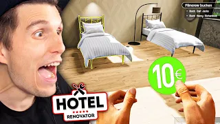 Für 10€ kannst du bei mir schlafen! | Hotel Renovator Simulator