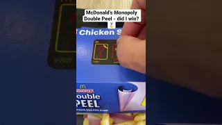 McDonald’s Monopoly Double Peel - did I win? 🏅