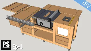 DIY Mobile Workbench with Table Saw & Router Table / Ep 1