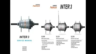 Планетарная втулка Shimano Nexus Inter-3 (SG-3R40, SG-3C41, SG-3D55). Manual.