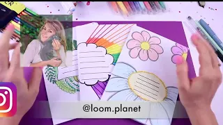 Loom Planet! 3 DIY Весеннее ОФОРМЛЕНИЕ тетрадей _ Канцелярия СВОИМИ РУКАМИ