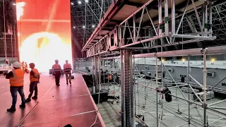 Moving stage for K-pop band Ateez - Jeddah Superdome July 2023