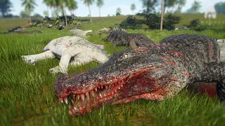 The isle EVRIMA - HUGE Stego Herd Vs Deinosuchus Ambush Pack - Cinematic Video