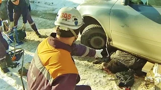 ДТП.Наезд на лежащего человека во дворе.Часть-2.Ежебудни спасателей.