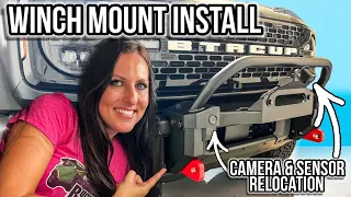 Winch Mount Install for Bronco that Relocates Camera & Sensors | Buckle Up Off-Road