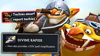 Try out 7.35 Rapier on Techies and this happens..