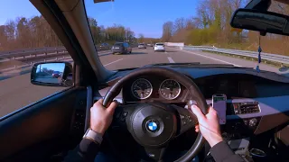 4K POV driving on a sunny spring day in Germany - BMW E60 530i