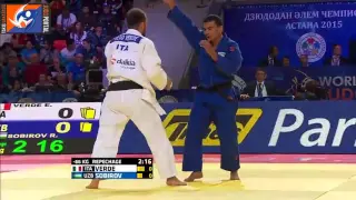 World Judo Championships M-W Astana 2015 -66kg VERDE Elio (ITA) vs. SOBIROV Rishod (UZB)