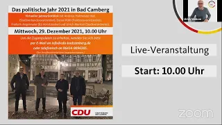 Das politische Jahr 2021 in Bad Camberg - Virtueller Jahresrückblick der CDU Bad Camberg