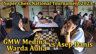 GM Medina Warda Aulia vs Asep Danis, Super Chess National Tournament 2023