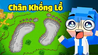 HUY NOOB PHÁT HIỆN DẤU CHÂN NGƯỜI KHỔNG LỒ TRONG MINECRAFT 🦶😱