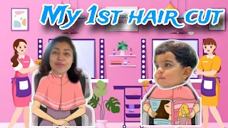 My first haircut at a salon Ft. Lianna | HINDI | Lianna and Divisha Official |