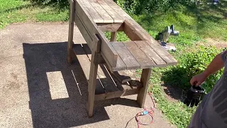 Outdoor Sink made with recycled components.