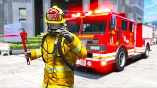 Firefighters do a bank heist!! (GTA 5 Mods - Evade Gameplay)