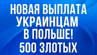 Новая выплата украинцам в Польше в размере 500 злотых!